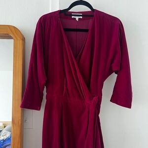 Velvet magenta dress